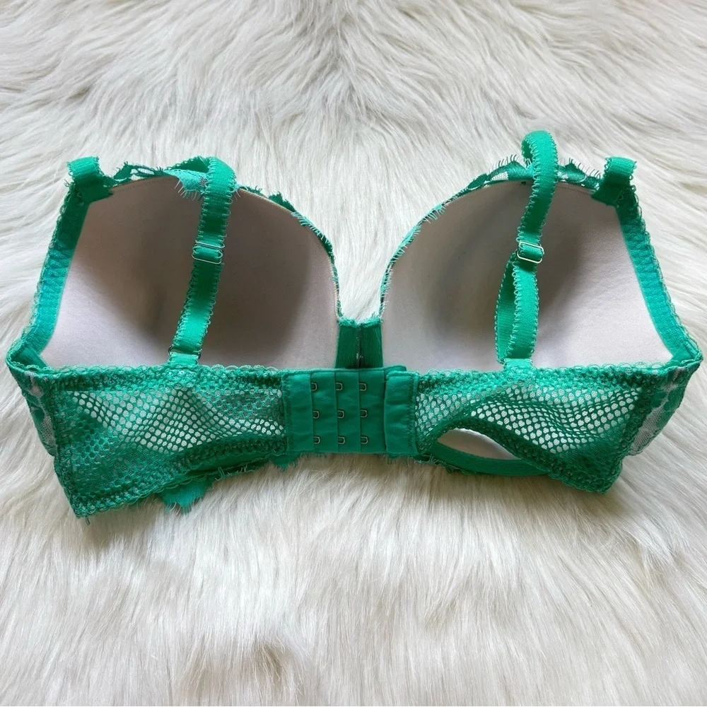 Victoria’s Secret Dream Angels Rhinestone Embellished Lace Mesh Bra Demi